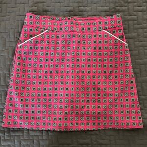 Peter Millar Wicking Mini Skirt pink green pattern